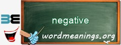 WordMeaning blackboard for negative